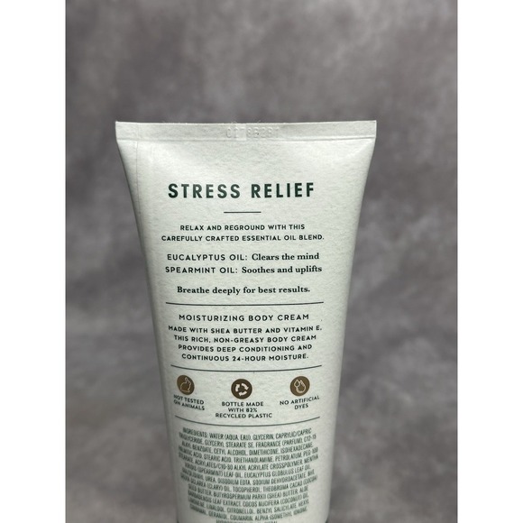 Bath & Body Works Aromatherapy Eucalyptus/Spearmint Stress Relief Body Cream 8oz - Picture 4 of 6